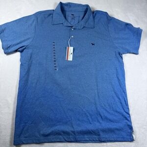 Simply Southern Outfitters Polo Shirt Mens 2XL Blue Dog Logo Short Sleeve Casual
